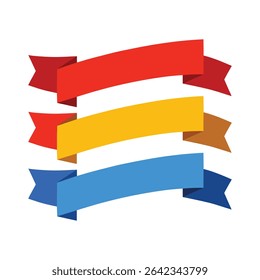 Modern Glossy Banners in Bold Colors with Light Shadows