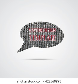 Modern Glossy Bubble Speech.Vector Illustration. Abstract Chatting Icon.