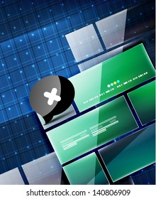 Modern glossy geometrical vector techno design