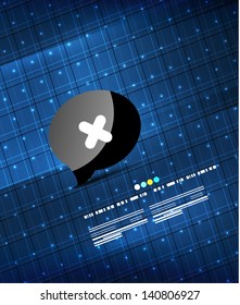 Modern glossy geometrical vector techno design