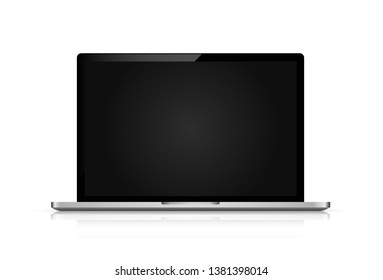 Modern glossy laptop isolated vector