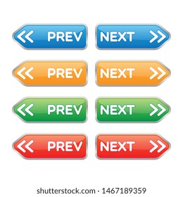 Modern Glossy Previous and Next Buttons