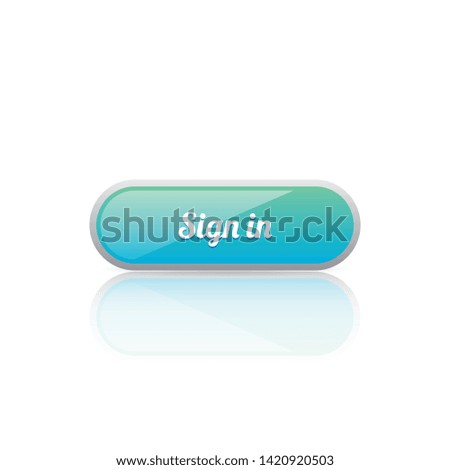 Modern Glossy Sign In Button