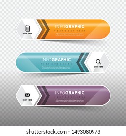 Modern and glossy style infographic design can be used for workflow layout, diagram, annual report, web design. Business concept with 3 options, steps or processes