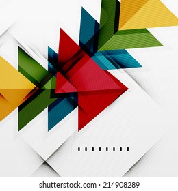 Modern glossy triangles business presentation background layout, web design template, figures for infographics