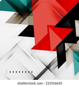 Modern glossy triangles business presentation background layout, web design template, figures for infographics