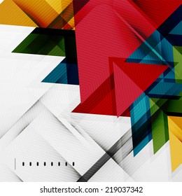 Modern glossy triangles business presentation background layout, web design template, figures for infographics