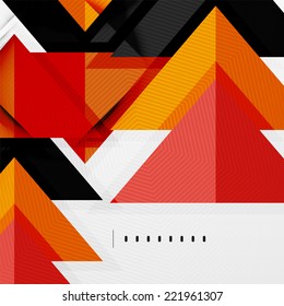 Modern glossy triangles business presentation background layout, web design template, figures for infographics