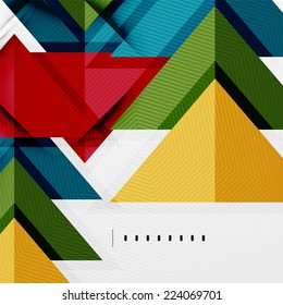 Modern glossy triangles business presentation background layout, web design template, figures for infographics