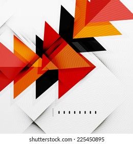 Modern glossy triangles business presentation background layout, web design template, figures for infographics