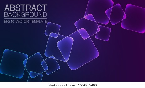 Modern gloving vector geometric abstract background for wallpaper, business brochure cover, list, page, book, card, banner, sheet, album, art template design.
