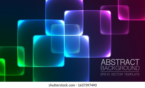 Modern gloving vector geometric abstract background for wallpaper, business brochure cover, list, page, book, card, banner, sheet, album, art template design.