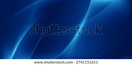Modern Glow Blue Curve Lines on Dark Background