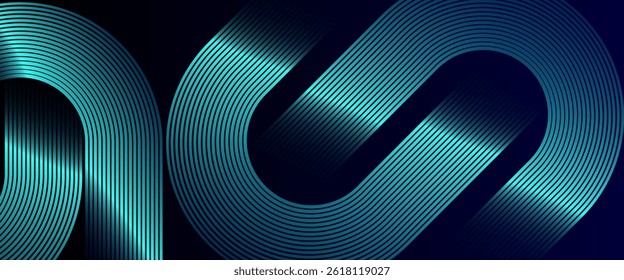 Modern glowing dynamic shapes composition design background vector illustration eps10. Abstract dark blue gradient background. Perfect for modern artwork, backdrop, banner, templates, company.