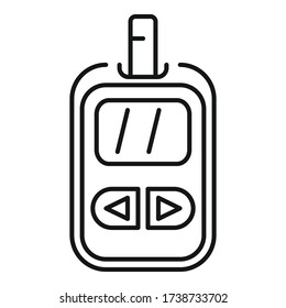 Modern glucometer icon. Outline modern glucometer vector icon for web design isolated on white background
