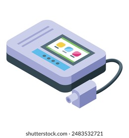 Modern glucometer measuring blood sugar level for diabetes control