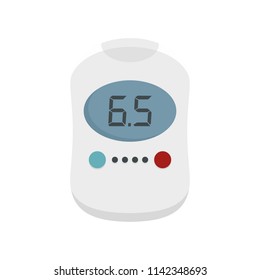 Modern glucose meter icon. Flat illustration of modern glucose meter vector icon for web isolated on white