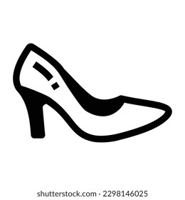 Modern glyph icon of heels, ladies accessory 