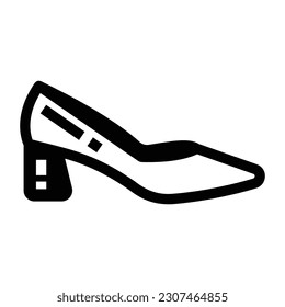 Modern glyph icon of heels, ladies accessory 