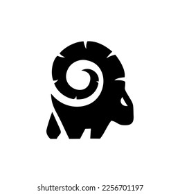 logotipo vectorial de ilustración de cabra moderna