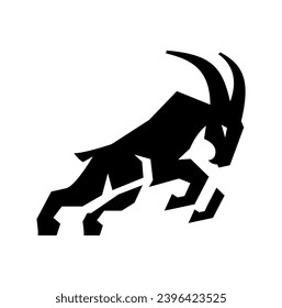 modern goat jump logo illustration