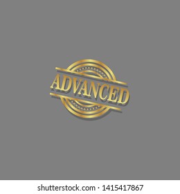 modern gold advanced stamp - gold rubber stamp.