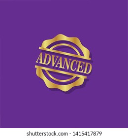 modern gold advanced stamp - gold rubber stamp.