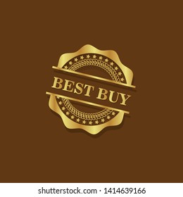 modern gold best buy stamp - gold rubber stamp.