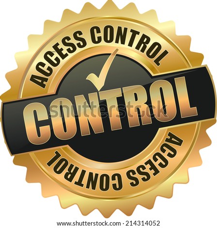 modern gold black acces control vector eps10 badge sign