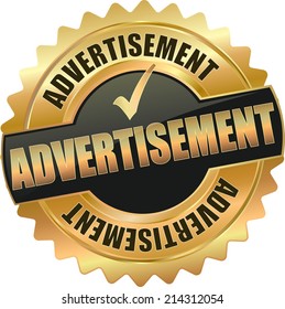 modern gold black advertisement vector eps10 badge sign