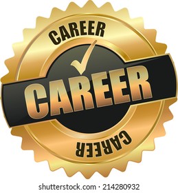 modern gold black career vector eps10 badge sign