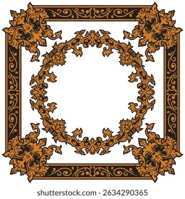 Modern Gold Border in Balanced Rectangular Design