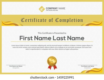 Modern Gold Certificate Design Template Stock Vector (Royalty Free ...