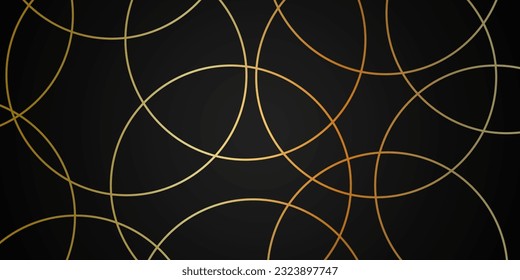 Modern gold circle mosaic abstract background