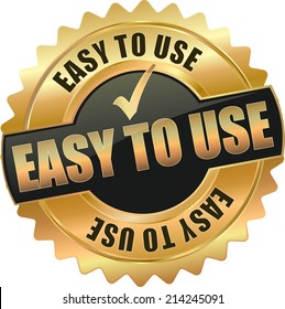 Modern Gold Easy To Use Vector Eps10 Badge Sign