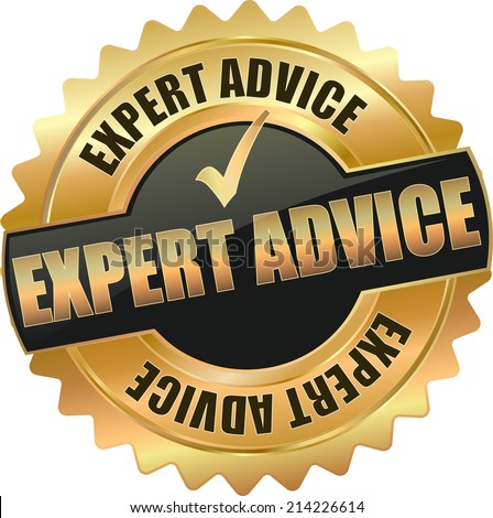 modern gold expert advice vector eps10 badge sign