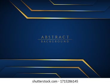 Modern gold metallic shape overlap background luxury design with space. vector illustration.