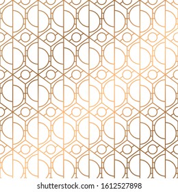 Modern gold pattern art deco geometry style texture background, eps 10 illustration, vector background