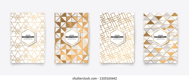 Modern gold pattern geometry style texture background