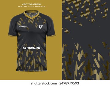 modern gold pattern t shirt mockup sport jersey design for football soccer, racing, e sports, running design kit