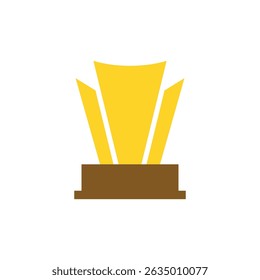 Modern Gold Trophy Flat Icon