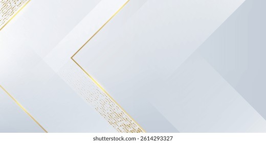 Modern gold white geometric background with luxury abstract golden and grey lines. Luxury decoration golden pattern, halftone gradients. You can use for ad, poster, template, cover, banner. 
