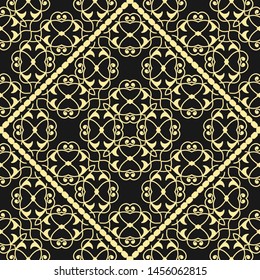 Modern golden art deco seamless vintage wallpaper pattern. Geometric decorative background