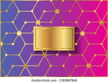 Modern golden banner.Abstract geometric background.