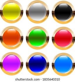 Juego de botones dorados 9