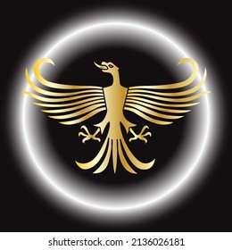 Modern Golden Eagle Symbol logo design