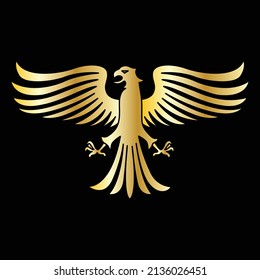 Modern Golden Eagle Symbol Logo Design Stock Vector (Royalty Free ...