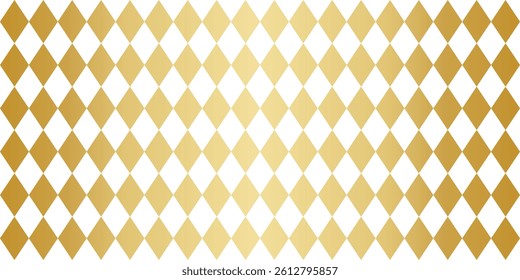 Modern golden gradient elegant luxury retro elegant seamless harlequin pattern background, vector banner design
