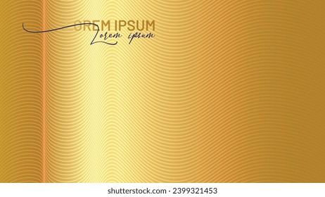 Modern Golden gradient flowing wave lines