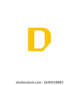 Modern Golden Letter D Logo Design